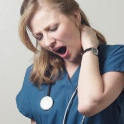 Image of tired nurse.