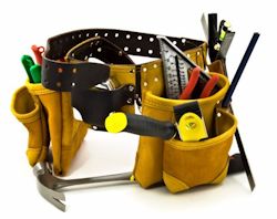 Image of tools in tool belt