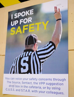 Image of poster encouraging employees to speak up about safety concerns