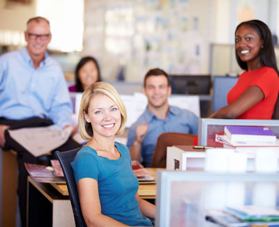 Image showing a group of managers and employees in an office setting