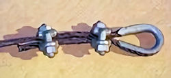 Only 2 U-bold clips on wire rope