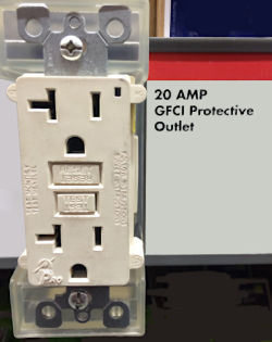 GFCI receptacle common on construction sites