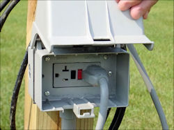 Temporary GFCI outlet