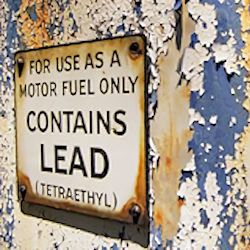 Warning sign about lead