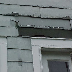 Asbestos in the siding of a house