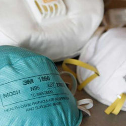 Several N-95 dust masks