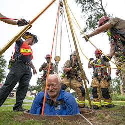 confined rescue hands-on training session