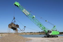 crane lifting machinery using rotation resistant ropes