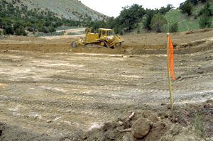 Large piece of land being excavated