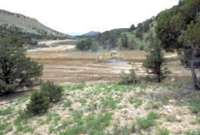 Work site being prepared for construction