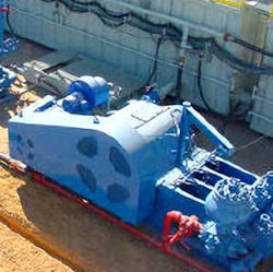 Mud pumps that are included in the circulating system