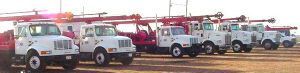 Fleet of swabbing rigs