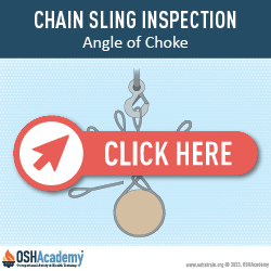 Infographic of Chain Sling Inspection -Angle of Choke