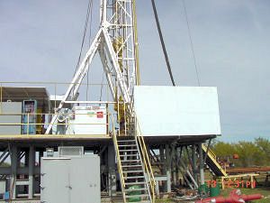 A ladder at a drilling rig