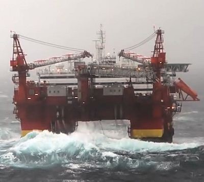 platform in rough seas